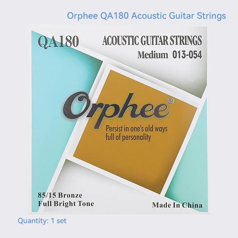 Orphee QA Acoustic Guitar Strings High Carbon Steel Hexagonal Core Nano Coating Brass Wound String Guitar Parts & Accessory