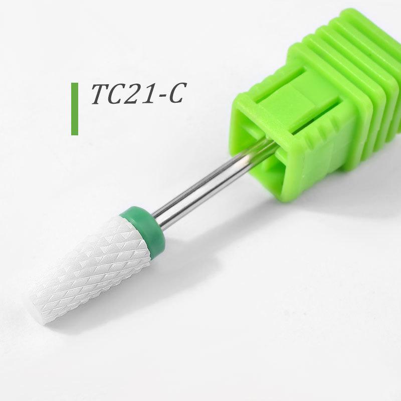 Ceramic Bullet-Shaped Nail Drill Bit for Nail and Dead Skin Removal