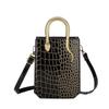 Bags Bags Women's Bags 2025 New European and American Fashion Stone Pattern Personalized Retro Glossy Portable Messenger Tote Bag