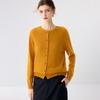 Cashmere Autumn/Winter Women's Round Neck Buttoned Cardigan