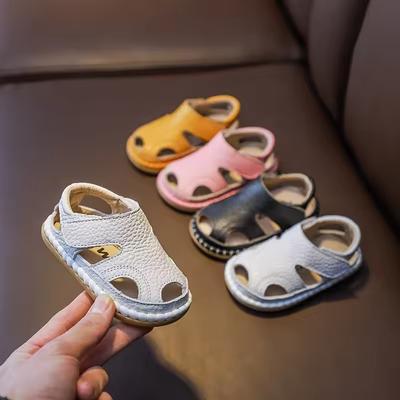 Sommer Baby Mädchen Jungen Sandalen Kleinkindschuhe Kinder Echtes Leder Freizeitsandalen Rutschfeste Weiche Sohle Kinder Strandschuhe