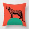 Geometric Animal Print Pillow Cover - Printed Machine Washable Cushion Case For Modern Home & Sofa Decor