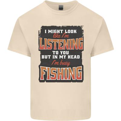 In My Head Im Busy Fishing FisherUnisex Funny Unisexs Light Cotton TShirt
