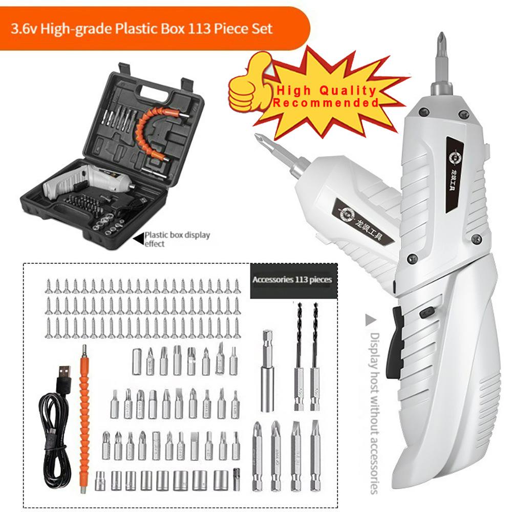 Șurubelniță electrică de uz casnic Mașină de găurit cu impact fără fir reîncărcabilă Mini găurit electric fără fir Set de șurubelnițe Loturi electrice