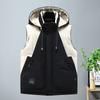Mens Puffer Vest Winter Warmth Plus Size Stand Collar Zip Up Sleeveless Jacket Students