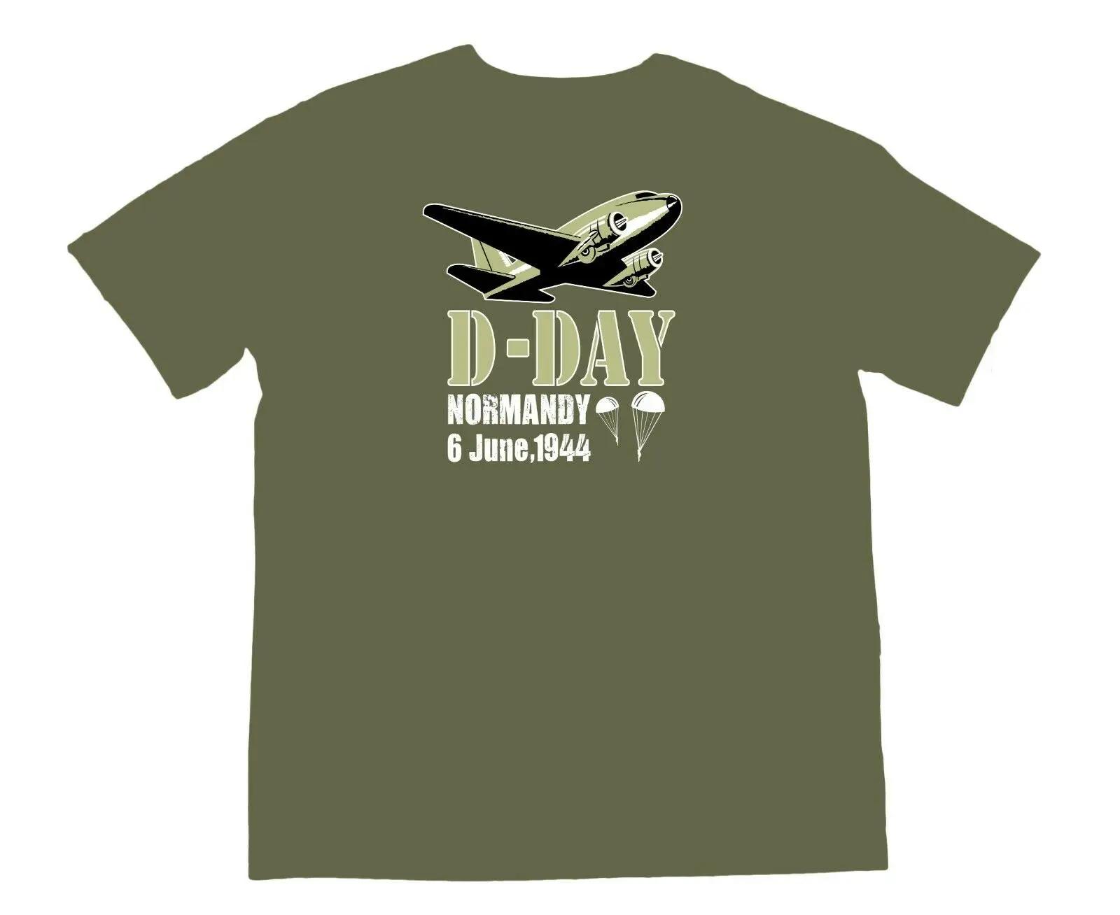 D-day T-SHIRT Normandy WWII Invasion British Forces Canadian Airborne Military Premium Cotton Short Sleeve O-Neck Mens T Shirt 4XL