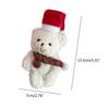 Festive Christmas Bear Pendant Adorable Holiday Bag Charm Adjustable Joints Ornament Festive Bear Pendant for Bag Keys