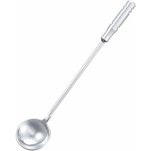 Kanda KD Large Brass Ladle, 1.8cm Outer Diameter X 9.4cm Total Length, Made In Japan, for Small Woks, Suitable for Commercial and Home Use, Product Nu