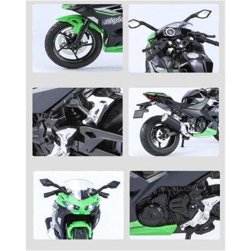 Diggly Collectible Diecast Motorcycle Model Mini Bike Limited Edition Metal Simulation Bike 1:12 Kawasaki 400 Alloy Racing Cross-Country Motorcycle Mo