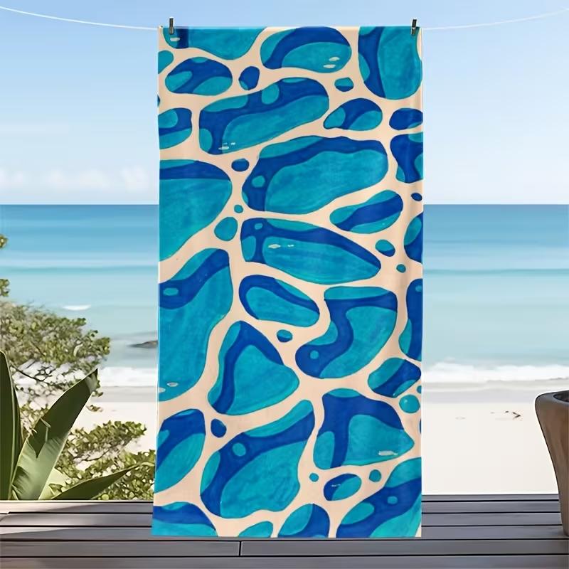 Modern Abstract Art Coral Print Beach Towel Large Soft Absorbent Towel for Beach Pool Camping Travel Summer Vacation