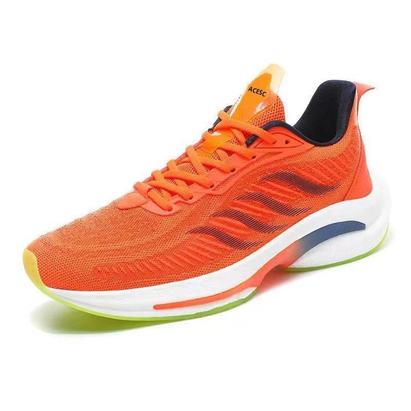 Popcorn shoes men's new fly-woven breathable sneakers platform trendy running shoes men's shoes