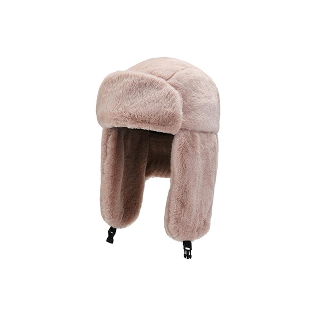 Warm Thick Plush Bomber Hat Winter Hat Trapper Hats Russian Ushanka Snow Caps Earflap Bonnet for Men Women