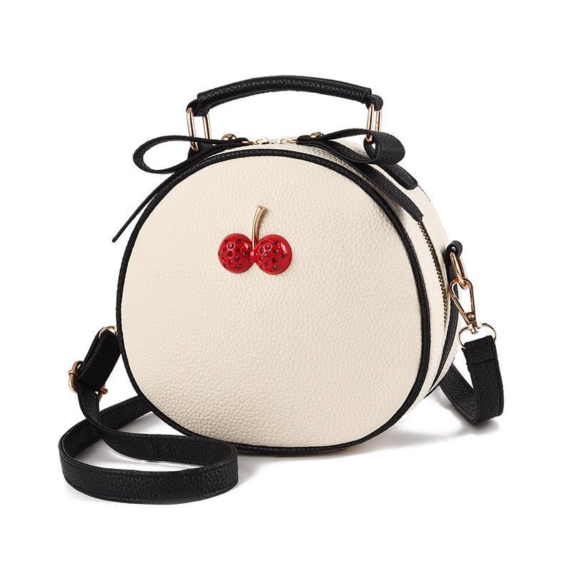 High-value bag women's 2025 new simple and high-end small round bag shoulder messenger bag fashionable portable women's bag tide