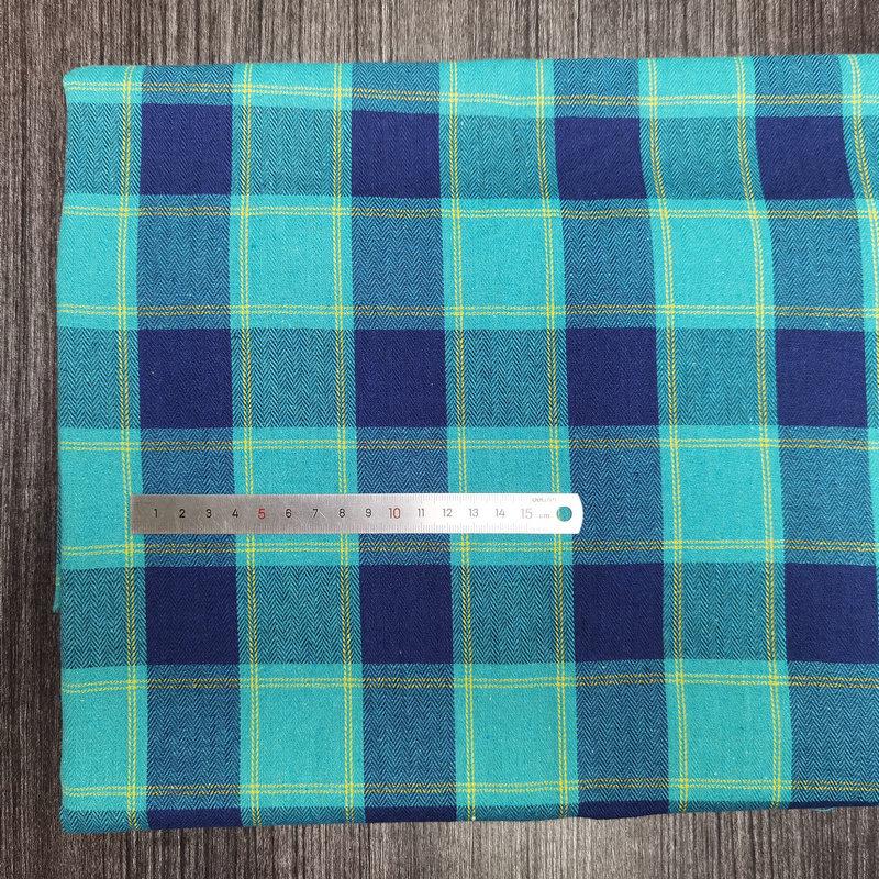 Spot Color-Woven Plaid Jacquard Fabric for Children's Autumn/Winter Brushed Polyester-Cotton Shirts