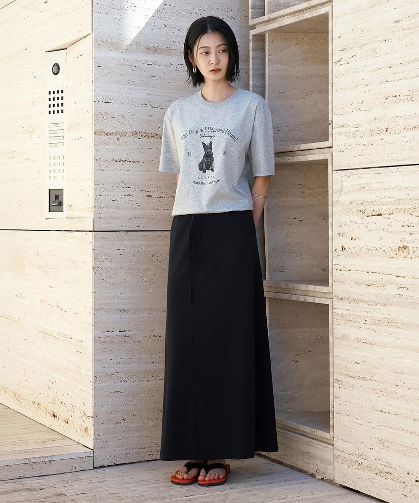 Siyajyu Sitp5297 Schnauzer Short Sleeve T-Shirt_Melange Gray
