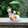 Resin Outdoor Sculpture of Swan Elegant Garden Lawn Yard Decorative Art Craft Desktop Ornament for Patio Decor