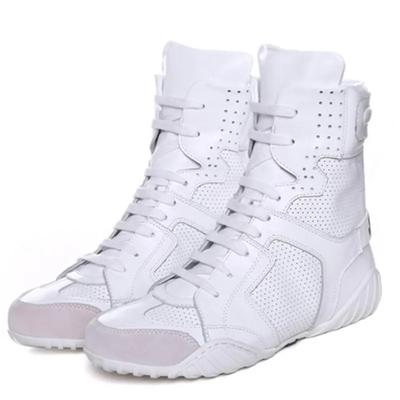 Frauen Echtes Leder Weiß High Top Sneakers Frühling Sommer Frauen Casual Schuhe Mode Atmungsaktive Feste Farbe Flache Mit Schuhe