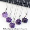 Elegant Water Drop Amethyst Choker for Women: High-End Colorfast Titanium Steel Necklace