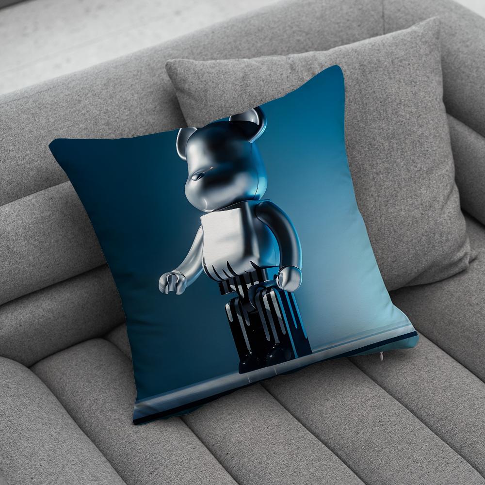 Fashion B-BearbrickS Toy Pillow Case Soft Cushion Cases for Farmhouse Sofa Decor Home Decorations and Protector