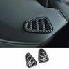 ABS Carbon Fiber Dashboard Upper Air Outlet Vent Trim For Benz C-Class -