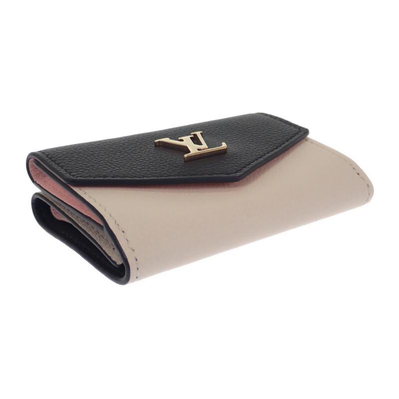 LOUIS VUITTON  M80984 Tri-fold wallet Noir/claim Grain Calfskin Leather Women