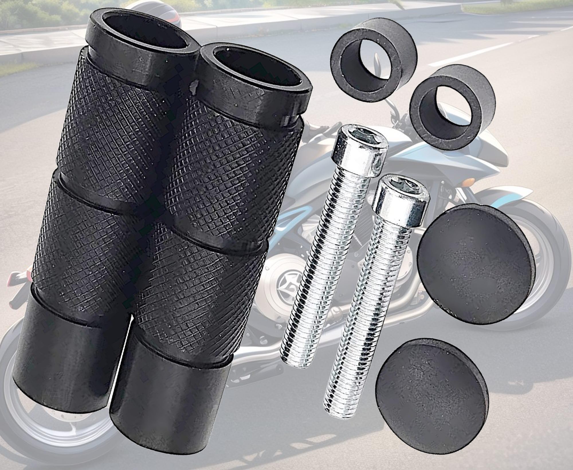 

TradeWind Bike Step Bar Foot Peg Pedal Rear Tandem Bike Step Left and Right Set of 2 M8 (Black) 100x25mm чёрный