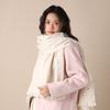Solid Color White Scarf Women's Autumn and Winter New Polka Dot Tassel Korean Version Shawl Dual-purpose High-end Scarf