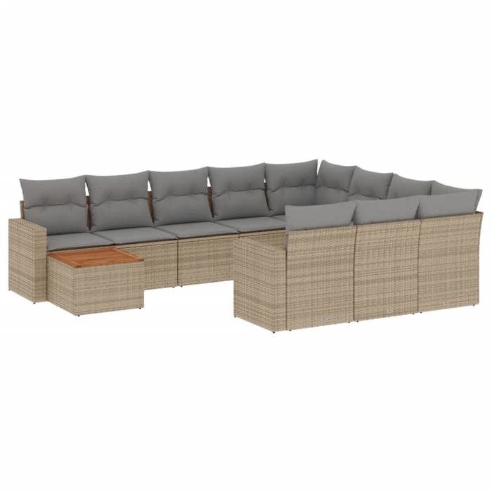 VidaXL Garden Lounge Set with Cushions 11 Pcs, Patio Sofas, Patio Furniture Set, Outdoor Furniture, 3256640