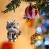 1Pcs Flat 2D Cute Kitten Rearview Mirrors Pendant Car Hanging Ornament Car Decoration Accessories Gifts For Women Men Decoration