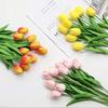 10pcs Artificial Tulips Flower Bouquet Long Branch Real Touch Artificial Tulips Fade-Resistant Tulips Fake Flower Event Decor