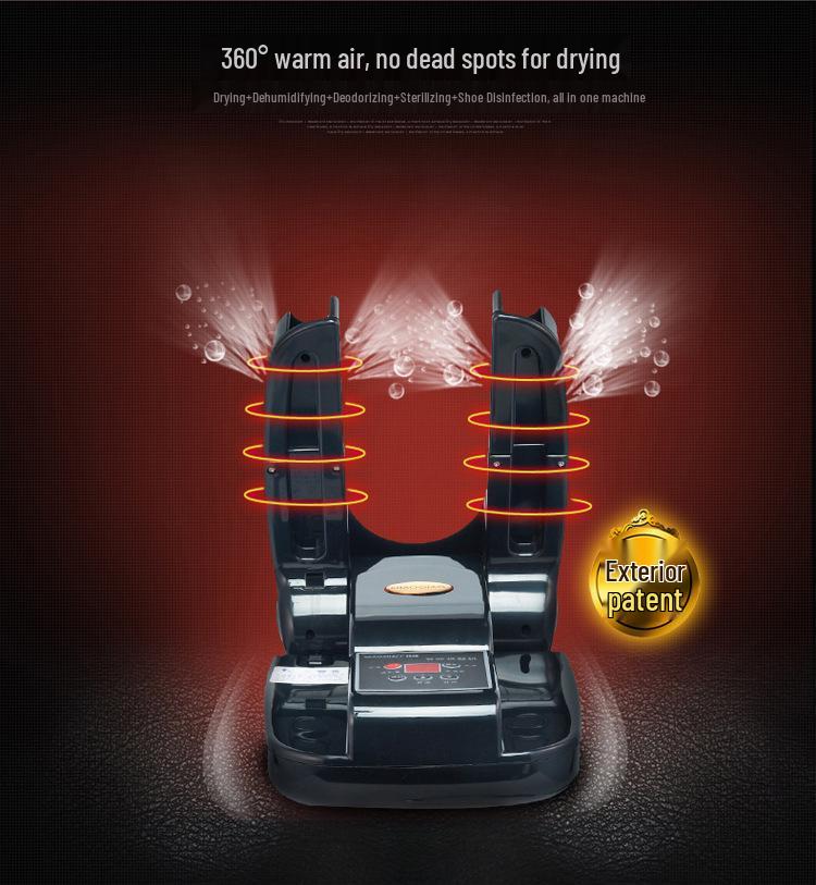 Smart Folding Shoe Dryer with UV Ozone Disinfection and Timer Function