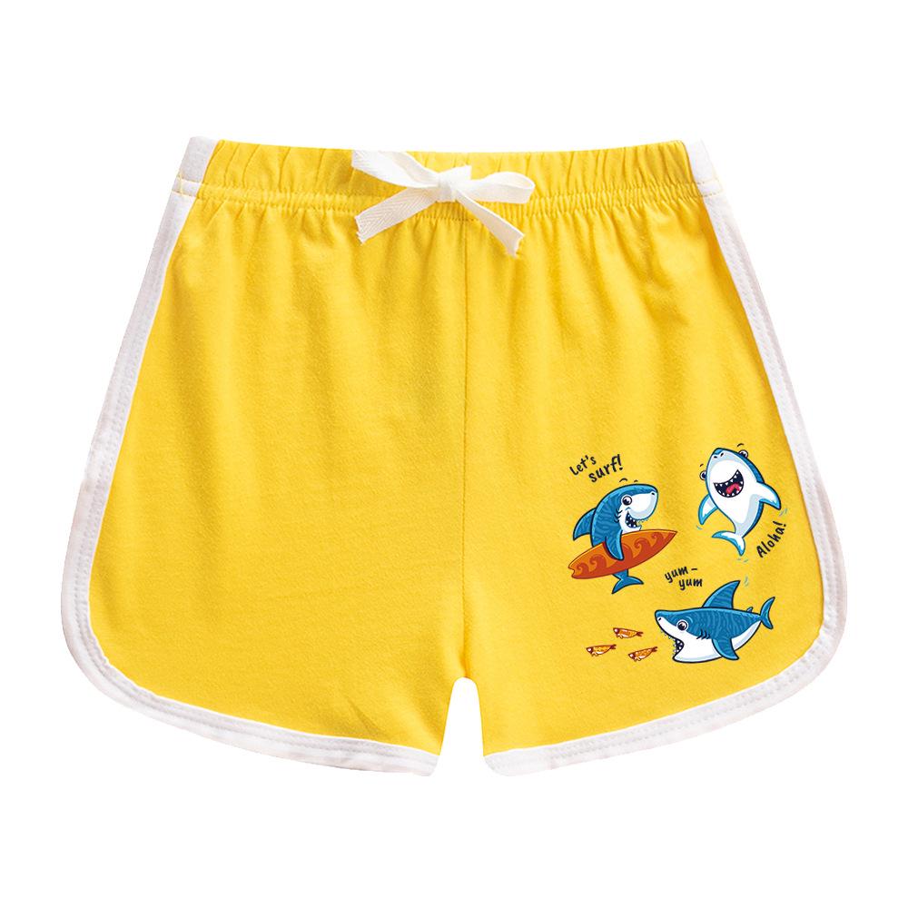 Baby Shark Boys & Girls Cotton Summer Set 2025: Cartoon Short Sleeve T-shirt & Shorts Two-Piece