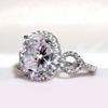 New jewelry, sparkling diamond oval zircon full of women's rings, one piece is sent on behalf of others.