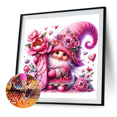 Gnome 5D DIY Full Drill Round Diamond Painting Kit for Home Wall Decoration