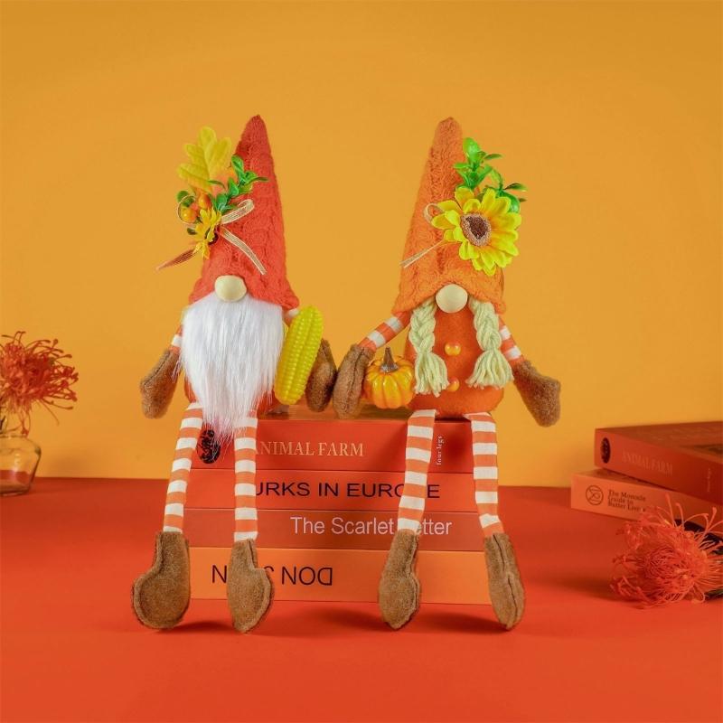 Multifunction Thanksgiving Gnome Decorative Crafts Ornament Thanksgiving Festival Party Background Decoration Party