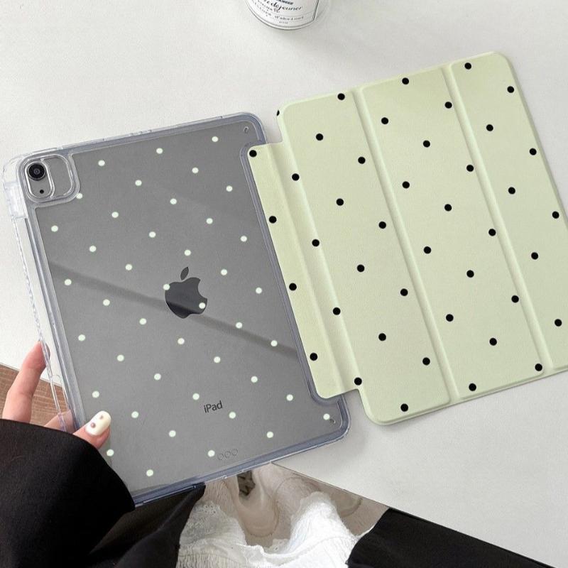 Green Dots Smart Case for IPad 6th 5th 7th 8th 9th Gen 10.2 IPad Air13 11 11th 11 Pro 11 12.9 IPad Air 5 4 10th 10.9 Funda