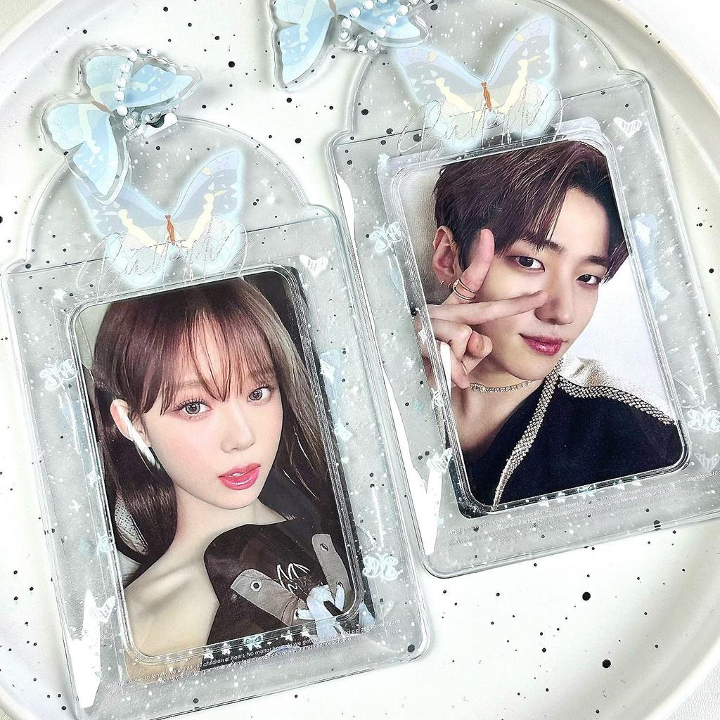 New Cute Cartoon Photo Card Holder 3 inch Decorative Idol Photo Album Protective Sleeves Kawaii Japanese Stationery Pendant