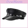 Leren Vintage Metalen Ketting Decor Baret Met Zonbescherming Voor Mannen En Vrouwen