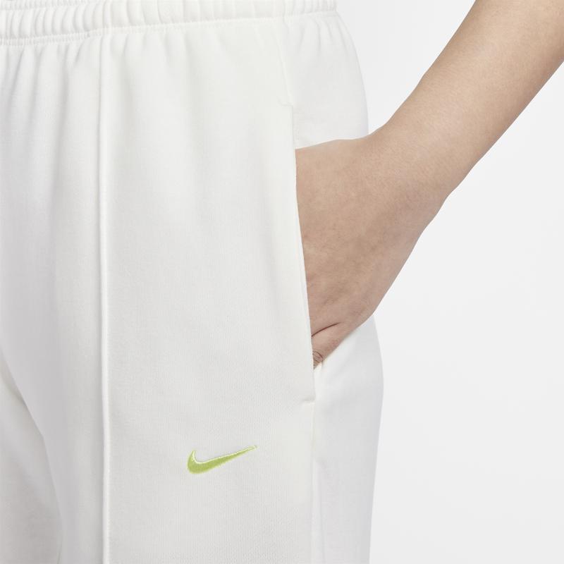 Nike Sportswear Chill Terry Mid-Rise Straight-Leg Knit Joggers Women Joggers Sail HQ4739-133