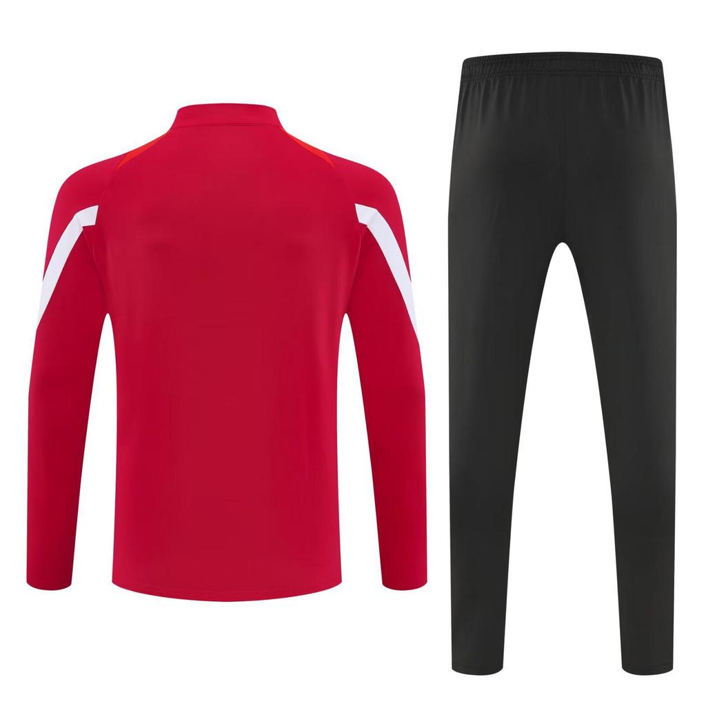 Men's and Kids' Football Jersey Set: Printed Team Uniform with Hoodie and Long Sleeves for Training