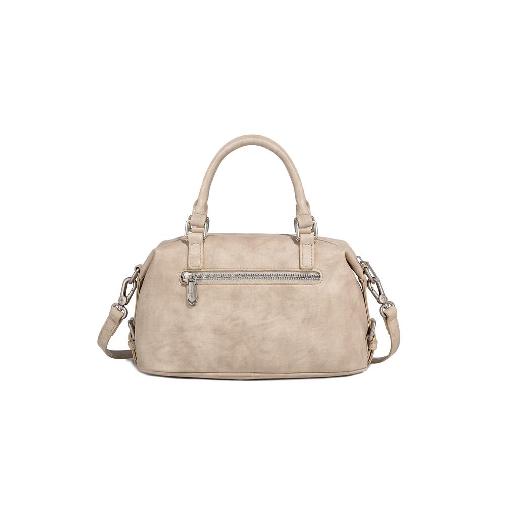 New Disney Mickey Series PU Boston Bag, One Shoulder Handbag Women's Ecru BMK-72480