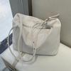 Ladies' Lazy Style Denim Tote Bag Canvas Simple Large Capacity Versatile Diagonal Cross Casual Commuting Buckle Shoulder Bag