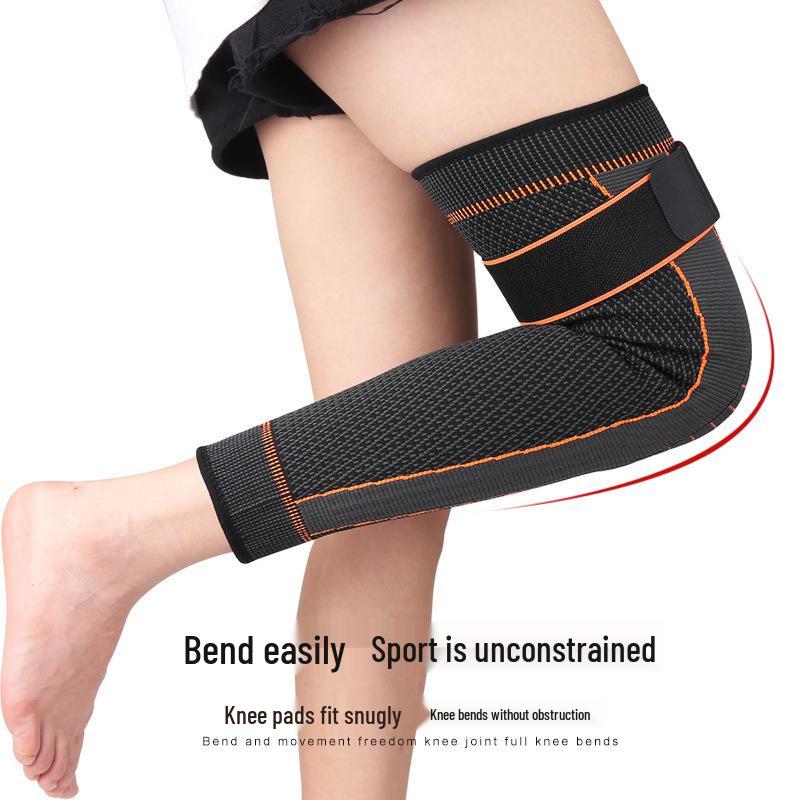 Anti-Slip Compression Knee Pads with Extended Calf Protection for Men and Women - Ideal for Basketball, Running, Cycling, and Cold Seasons