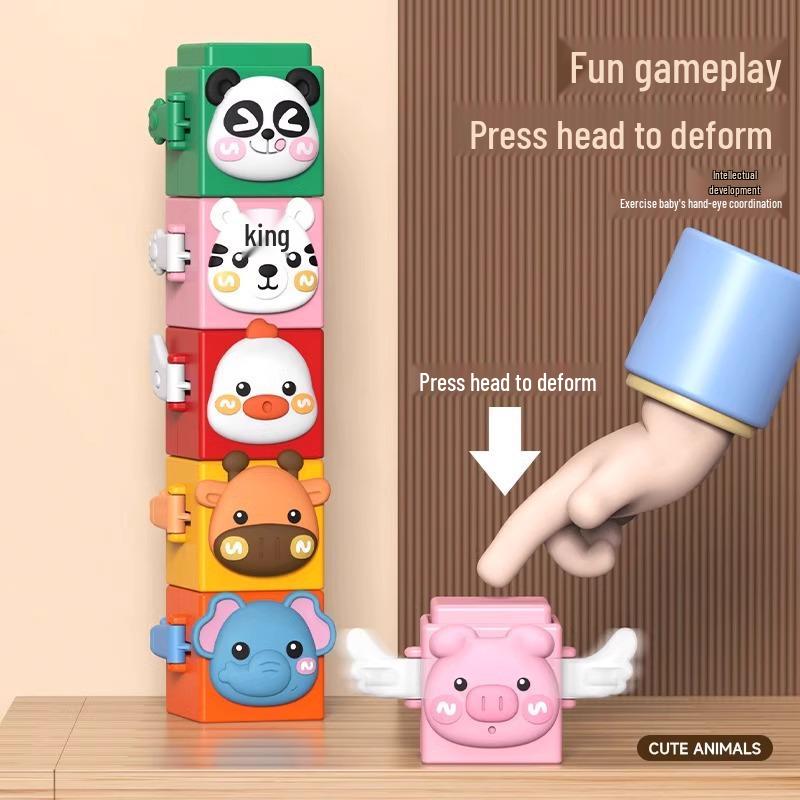 Colorful Stacking Animal Toy for Babies 12 Months+ | Educational Play for Toddlers