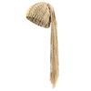 Trendy Women'S Handmade Crochet Winter Hat Braided Tassels Hip-Hop Elastic Warm Beanie Ear Protection Hats Halloween Funny Caps