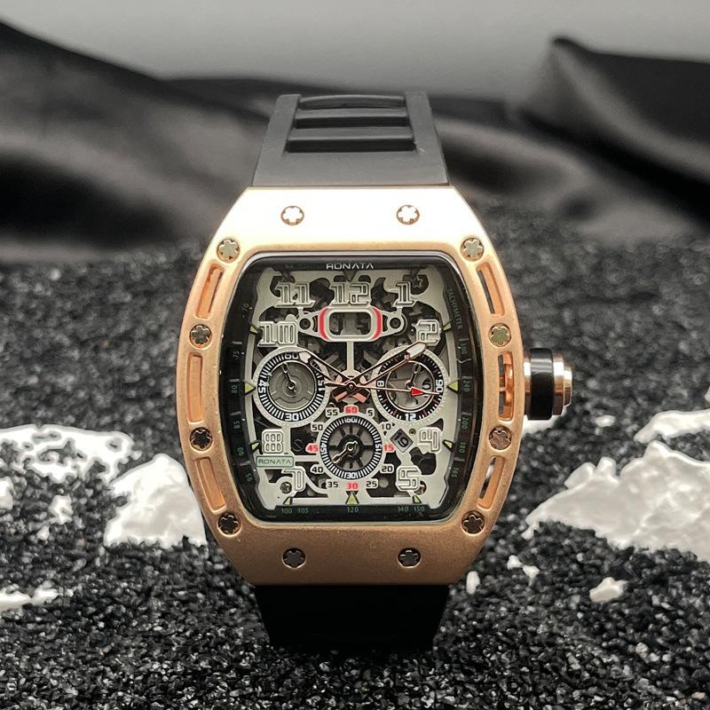 JYL Men's Watch Richard Hollow Bottom Silicone Strap