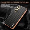 AZNS For Samsung Galaxy A57 5G Case Electroplating Carbon Fiber Texture PU + TPU Phone Cover