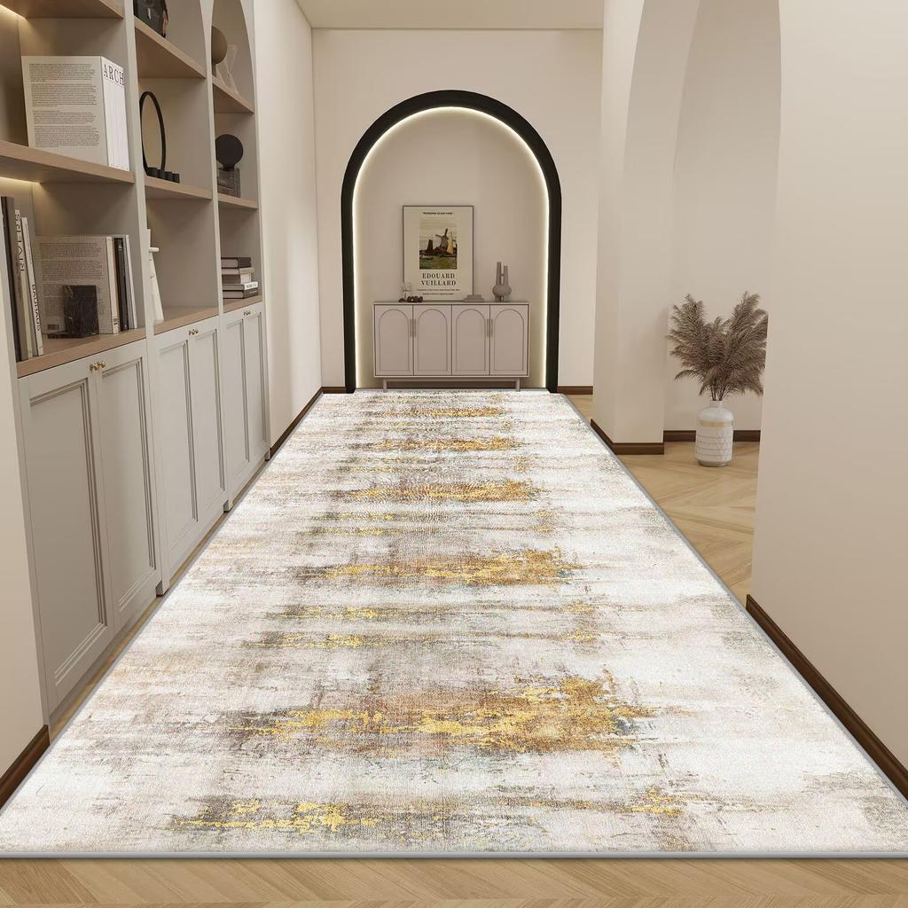Nordic Luxury Hallway Long Rugs Stair Mat Hotel Floor Mats Abstract Carpet for Living Room Kitchen Corridor Mat Tapis Alfombra