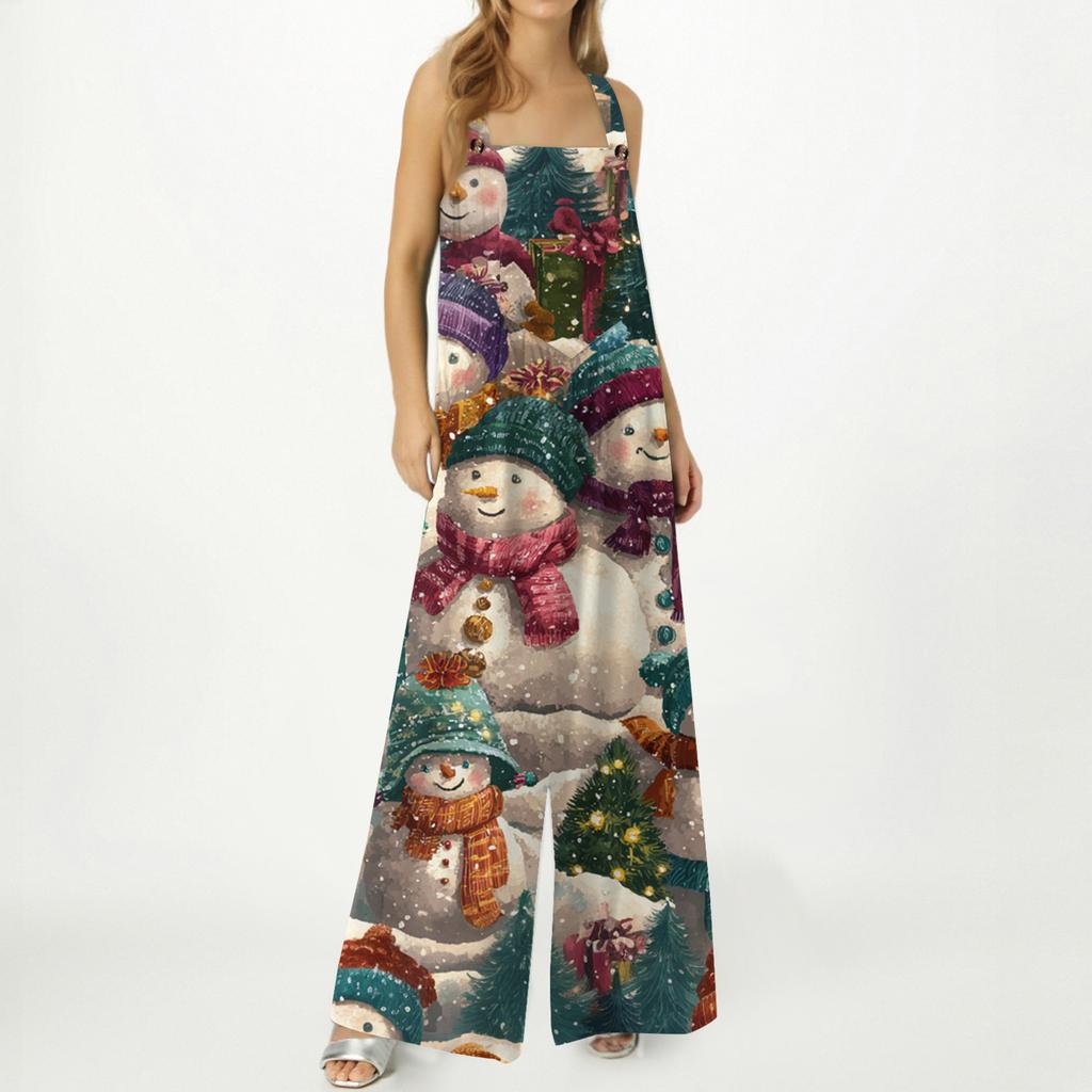 Women's Jumpsuit Printed Casual Loose Jumpsuit