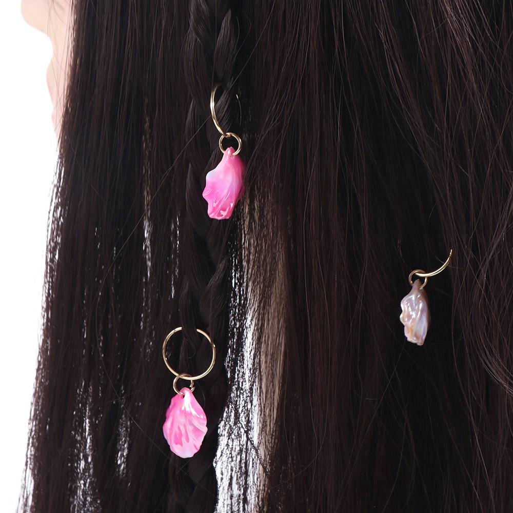 20pcs Metal Cuff Clips Dreadlocks Beads Headwear Hair Braid Tubes Shell Hair Rings Set  Decor